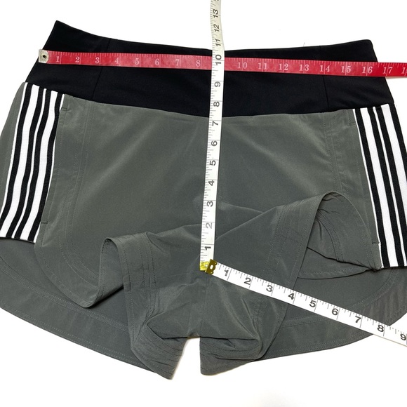 Athleta Ascender Gray Side Striped Athletic Shorts Size 10 - Picture 10 of 11